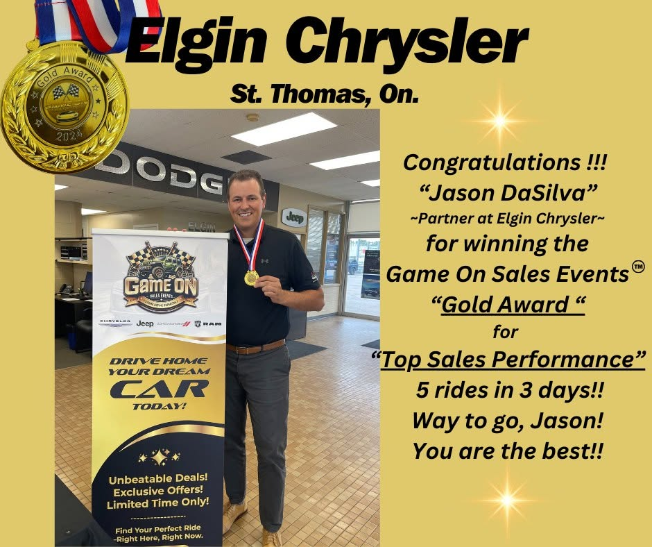 Top sales performance at Elgin Chrysler